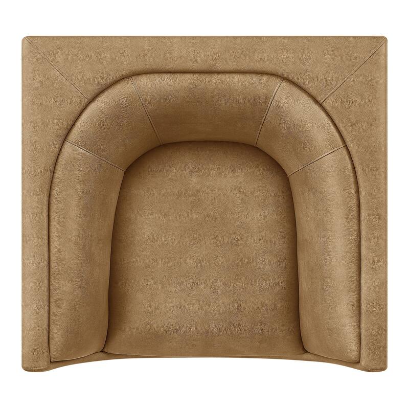 Hilda Curved Back Vegan Leather Armchair
