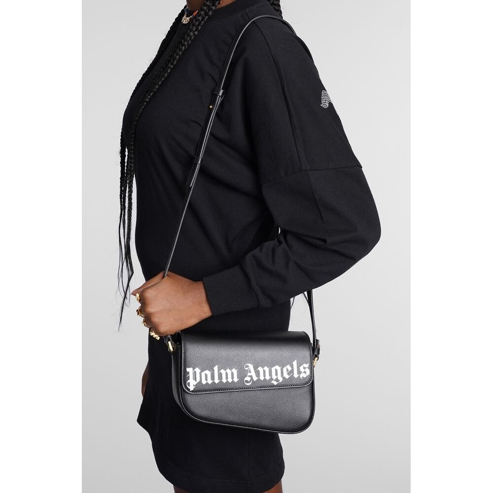Palm Angels Black Leather Crossbody Women's Bag - Bed Bath
