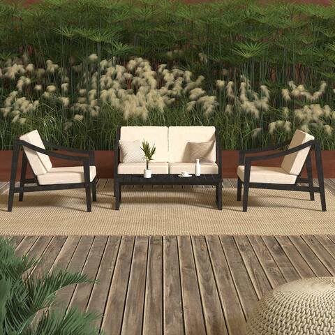 Middlebrook Designs Modern 4-Piece Solid Wood Chat Set