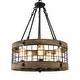 preview thumbnail 4 of 7, Farmhouse 5-Light Wood Drum Chandelier for Dining Room Kitchen Island