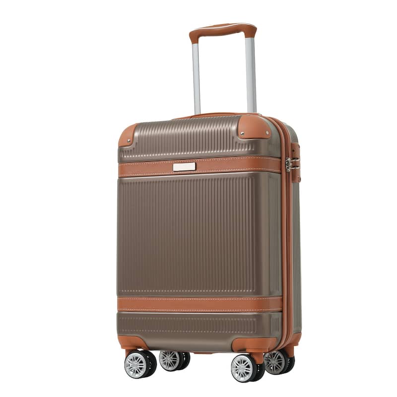 Hardshell Luggage Sets 3 Piece Carry-on Suitcase Double Spinner Wheels with TSA Lock for Men Women