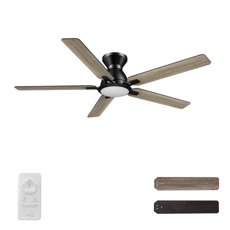 CARRO Livingston 52" 5-Blade Indoor Ceiling Fan with Light and Remote Control - N/A