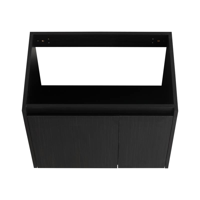 24-Inch Floating Bathroom Vanity with Thick Edge Resin Sink and Soft-Close Doors for Compact Spaces