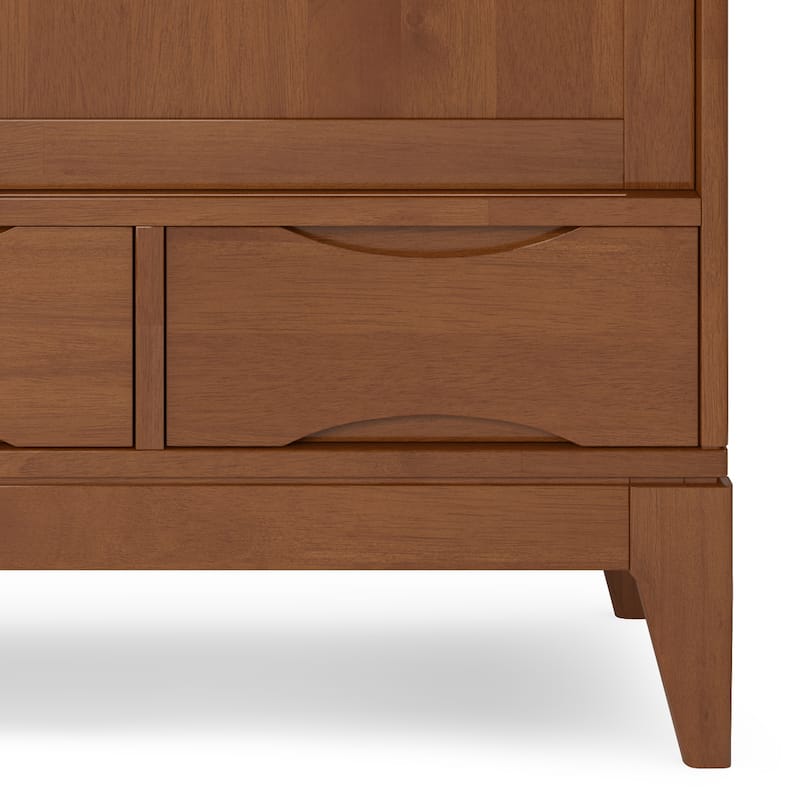 WYNDENHALL Pearson Solid Wood 48 inch Storage Cabinet (Set of 2) - 48"W x 17"D x 42"H