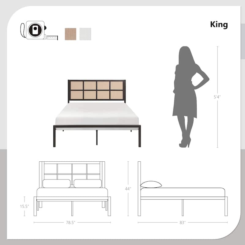 Louise Platform Bed, King