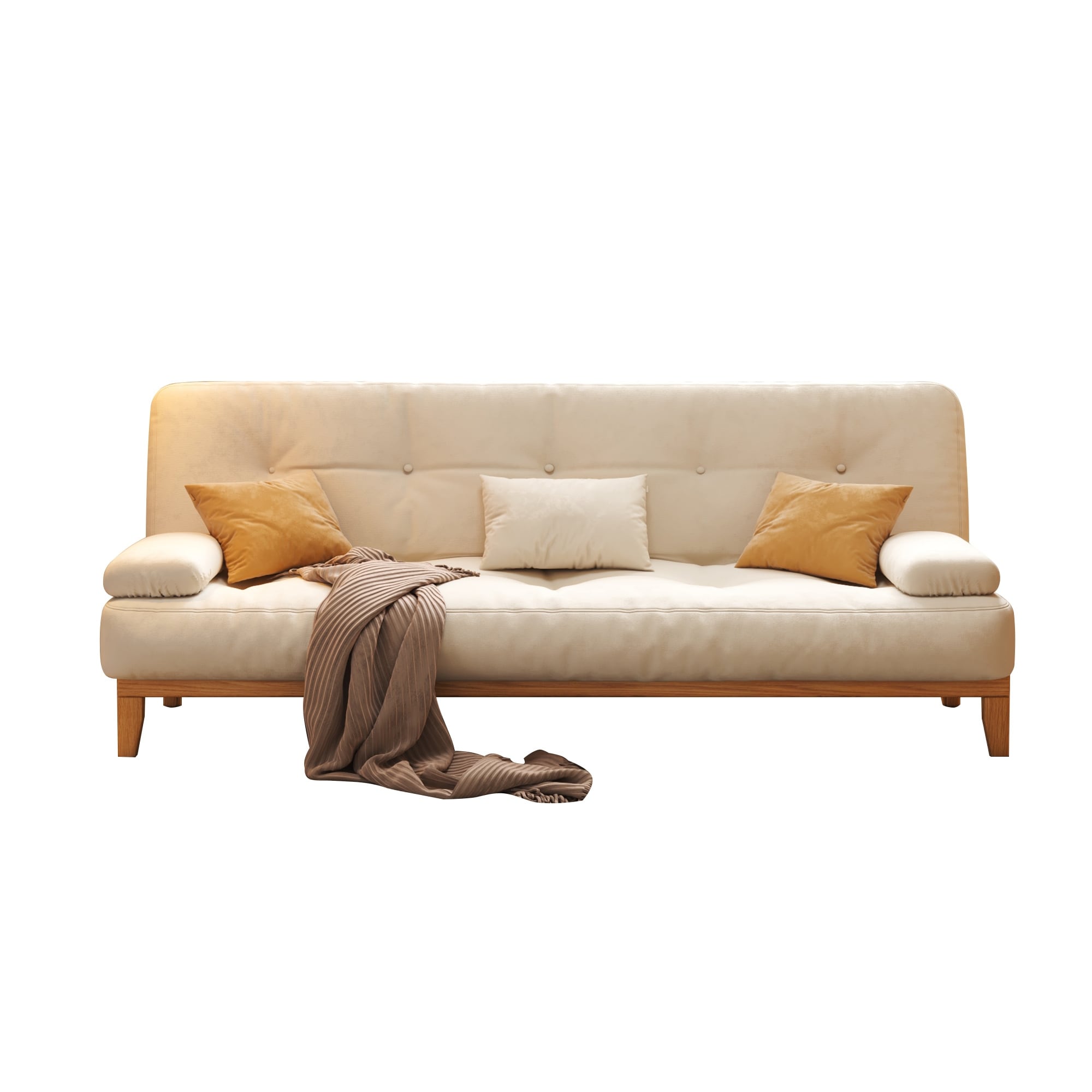 JASIWAY Modern Solid Wood Sleeper Sofa Bed - On Sale - Bed