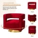 preview thumbnail 55 of 114, HULALA HOME Carisa Modern Upholstered Swivel Open-Back Barrel Chair with Golden Base