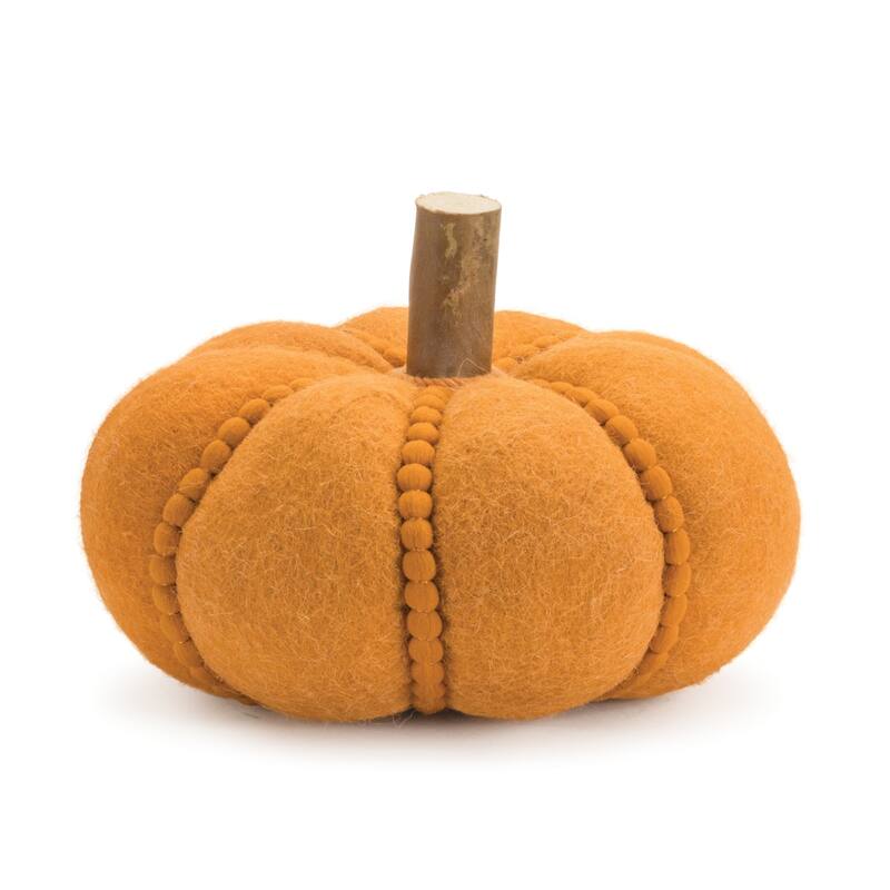 Harvest Fall Pumpkin Decoration - 10" - Set of 2