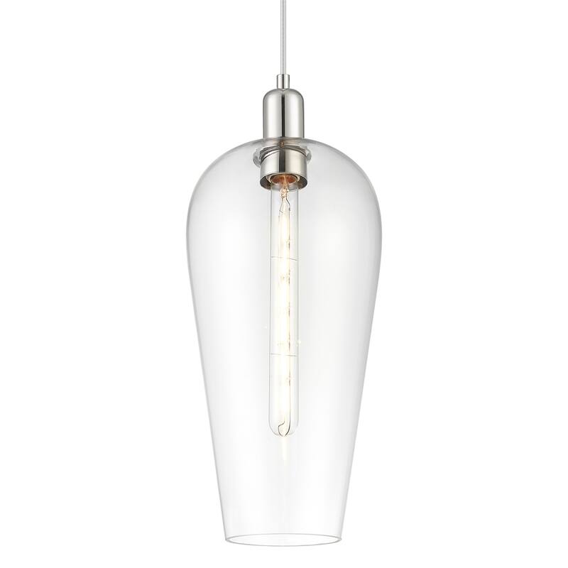 Innovations Lighting 716-1P-G456-8CL Chelsea 8" Wide Cord Hung Mini - Polished Nickel