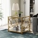 preview thumbnail 1 of 21, Pehrson Contemporary 24-inch Glass Top Metal 1-Shelf Side Table by Silver Orchid