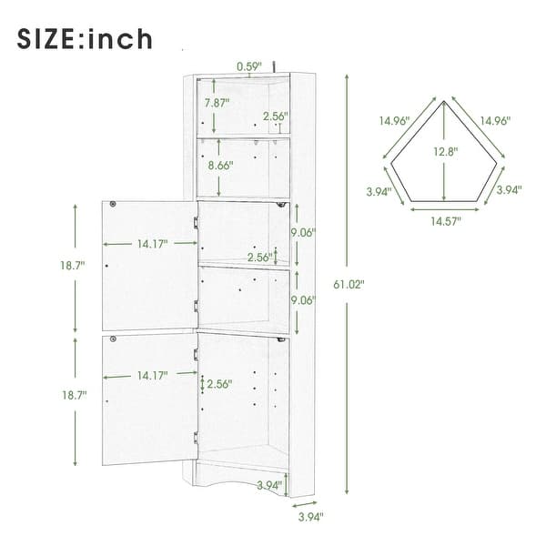 Bathroom Corner with Doors and Adjustable Shelves Bed Bath & Beyond 36902344
