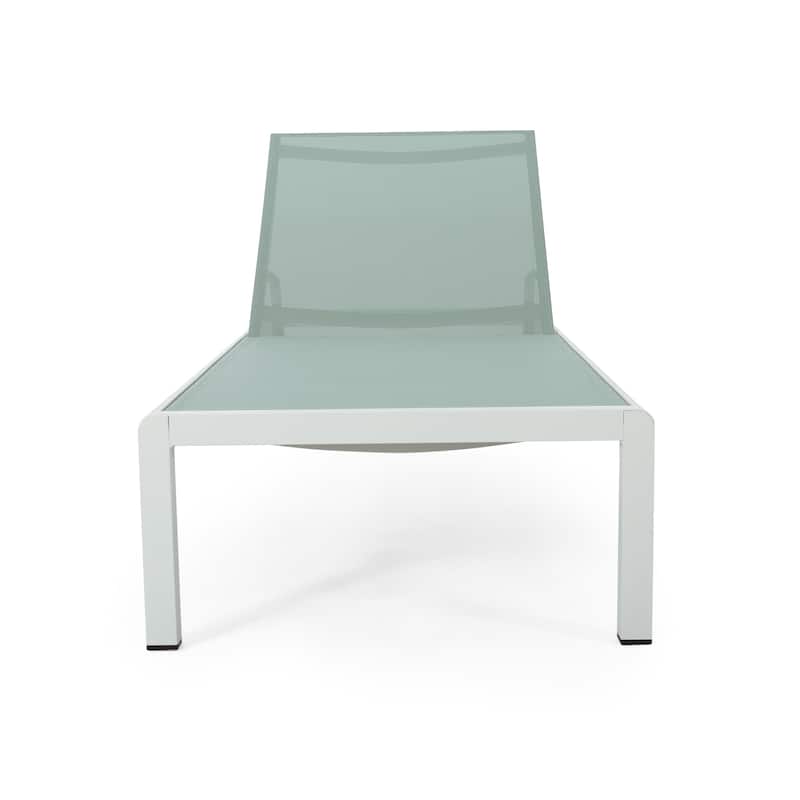 Cape Coral Outdoor Aluminum Chaise Lounge (Set of 2) by Christopher Knight Home - 77.56" D x 25.20" W x 11.80" H