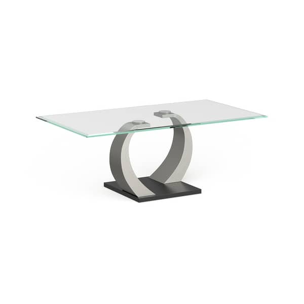 Furniture Of America Odra Modern Silver Metal Curved Legs Coffee Table On Sale Overstock 9918616