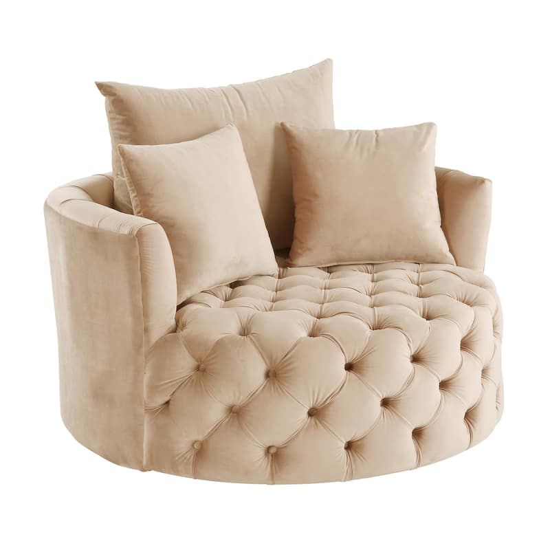 Cavinder Tufted Accent Swivel Chair
