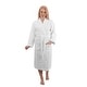 preview thumbnail 5 of 6, Classic White Turkish Cotton Belted Kimono Terry Cloth Bathrobe with 2 Pockets
