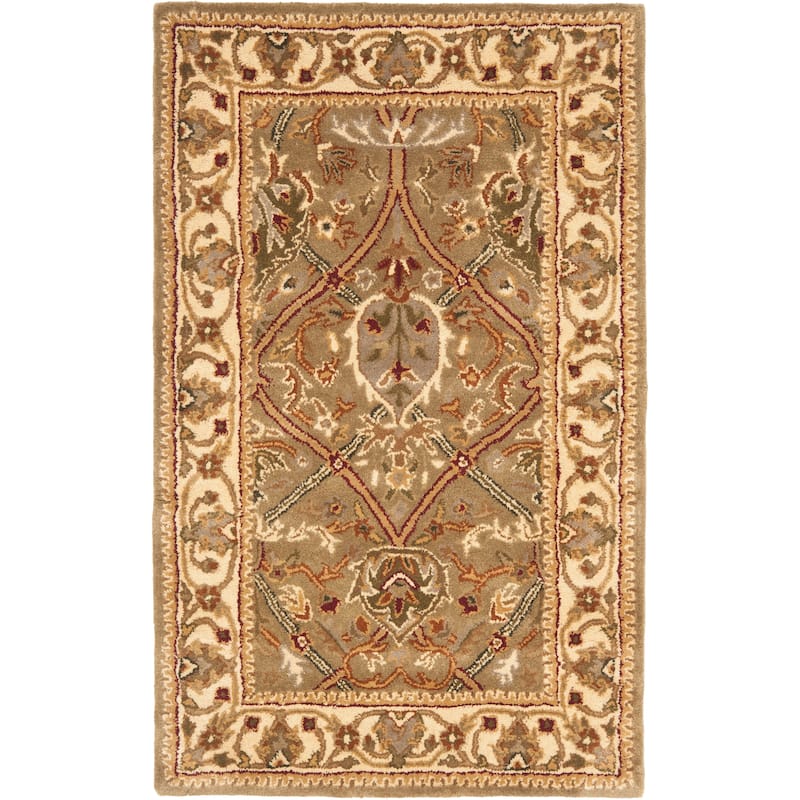 SAFAVIEH Handmade Persian Legend Pietra Traditional Oriental Wool Rug - 2'6" x 4' - Light Green/Beige