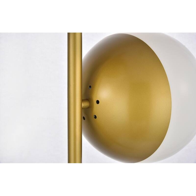 2-Light Floor Lamp with Frosted White Glass