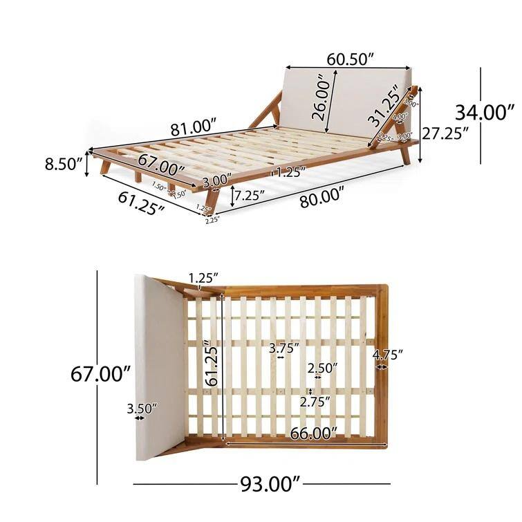 Christopher Knight Home - Breonca Modern Upholstered Platform Bed with Padded Headboard