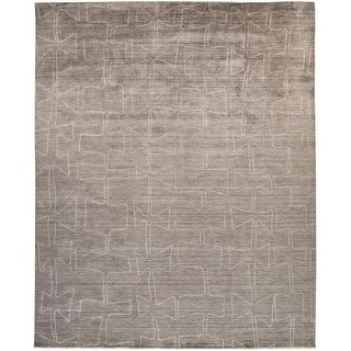 HomeRoots 5' X 8' Gray Taupe And Ivory Abstract Hand Woven Area Rug - 5 ...