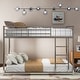 Full over Full Metal Bunk Bed Low Bunk Bed with Ladder - On Sale - Bed ...