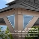 preview thumbnail 14 of 16, Sunjoy 12x20 ft. Wood Gazebo, Outdoor Patio Steel Hardtop Gazebo, Cedar Framed Wooden Gazebo with 2-tier Metal Roof