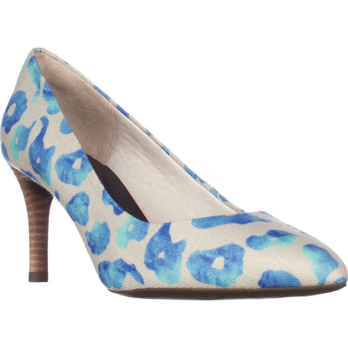 blue leopard heels
