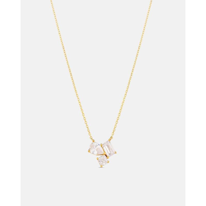 SHYMI Three Stone Necklace - Gold