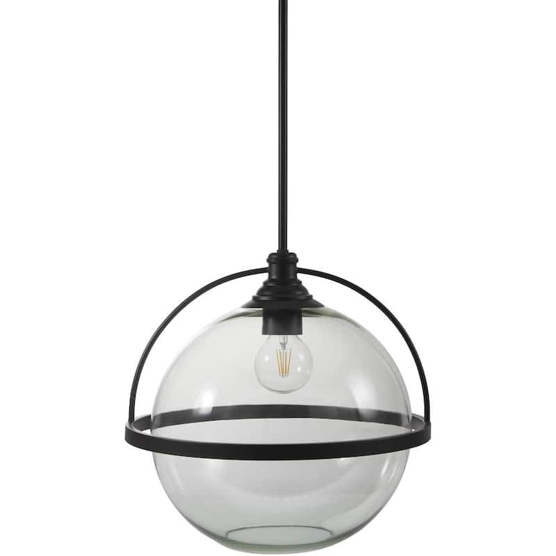 Livabliss Cortes Rustic Pendant - Black/Clear