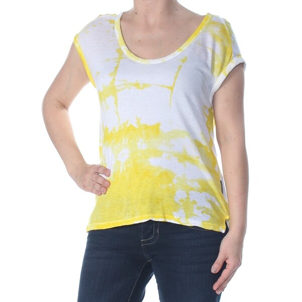 calvin klein yellow tie dye dress