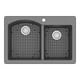 preview thumbnail 77 of 89, Karran Drop-In Quartz 33 in. 1-Hole 60/40 Double Bowl Kitchen Sink Kit