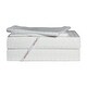 preview thumbnail 1 of 2, 300 TC 100pct Cotton Sateen Striped White Pair of Queen Flat Sheets White - Queen