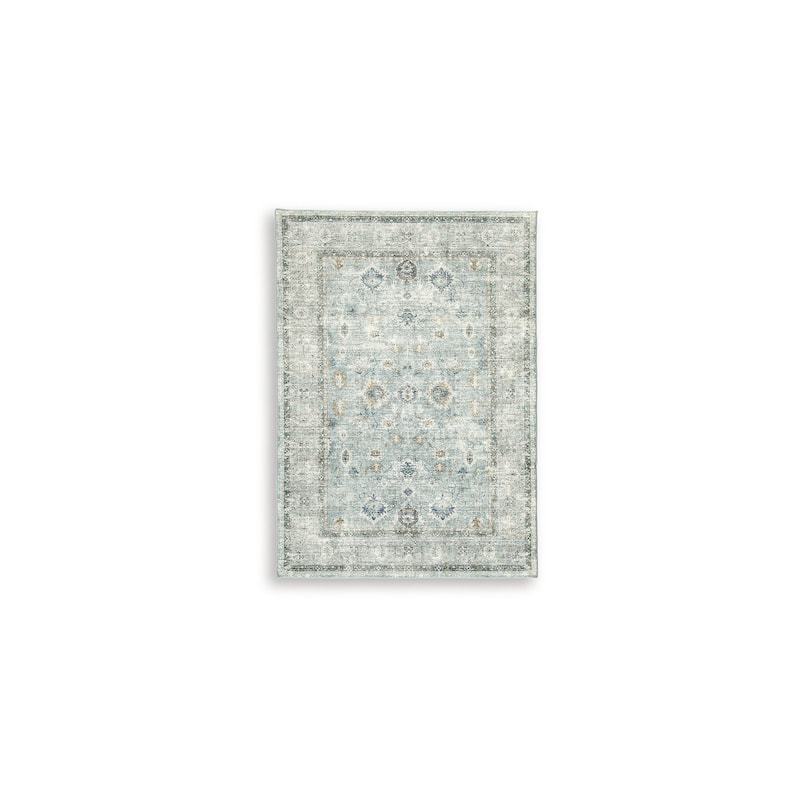 Signature Design by Ashley Ladstoney Green/Gray 5' x 7' Memory Foam Area Rug - 60" W x 83" D x 0.9" H