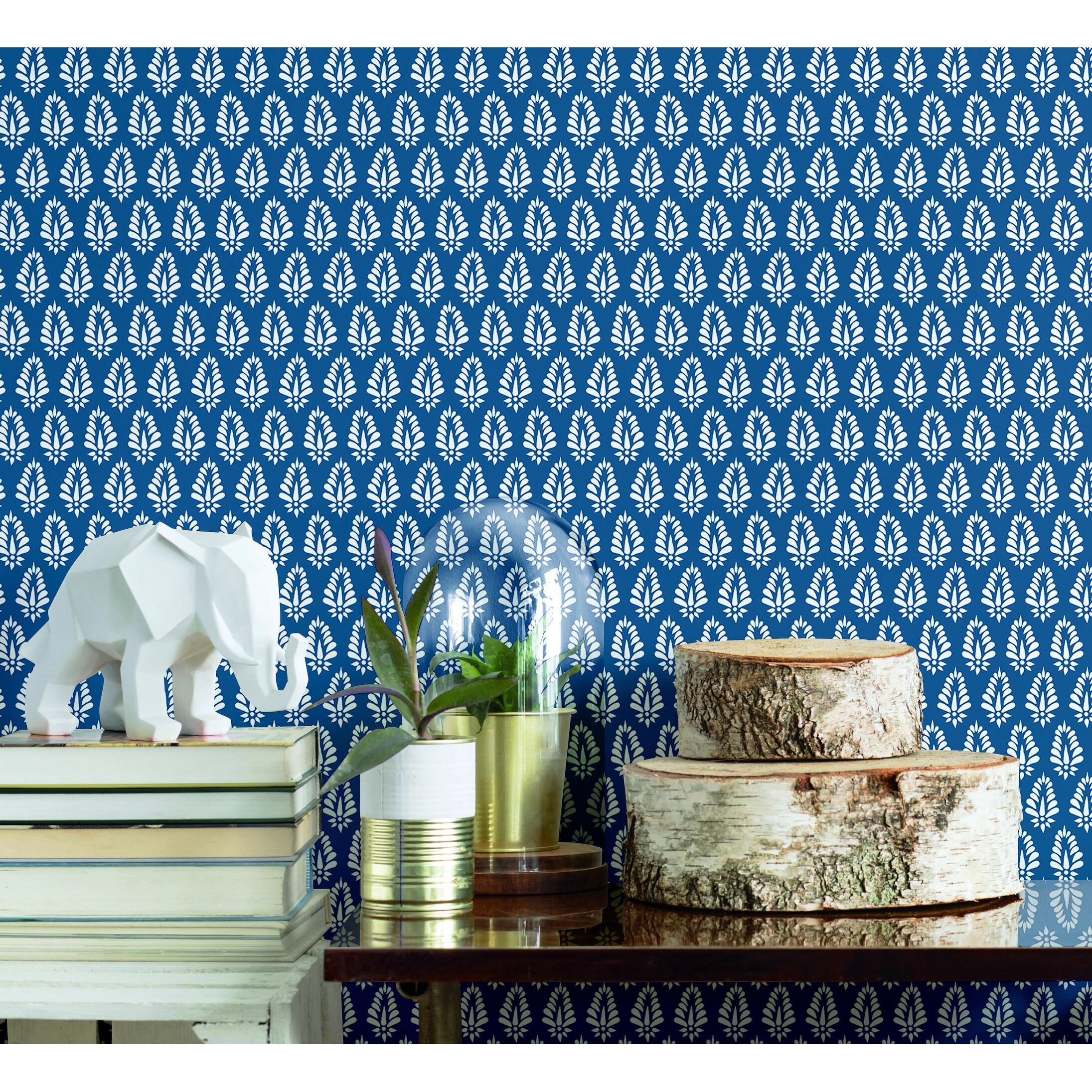 Shop Hollister Mehndi Navy Wallpaper Overstock 31595579