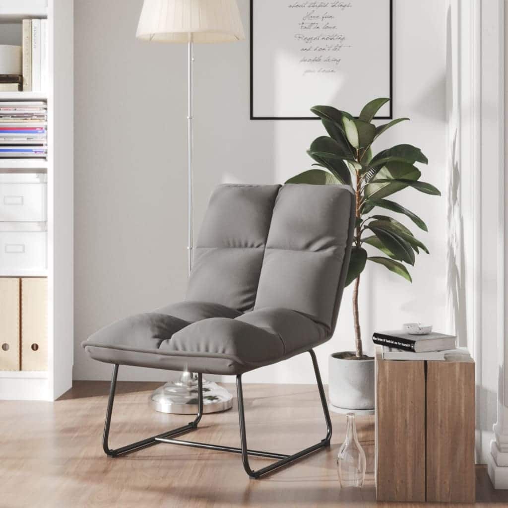 vidaXL Lounge Chair Padded Lounge Seat Accent Chair with Metal Frame Velvet