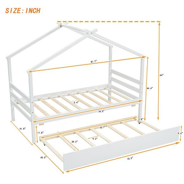 Twin Size Houseshaped Platform Bed with Trundle Bed Bath & Beyond