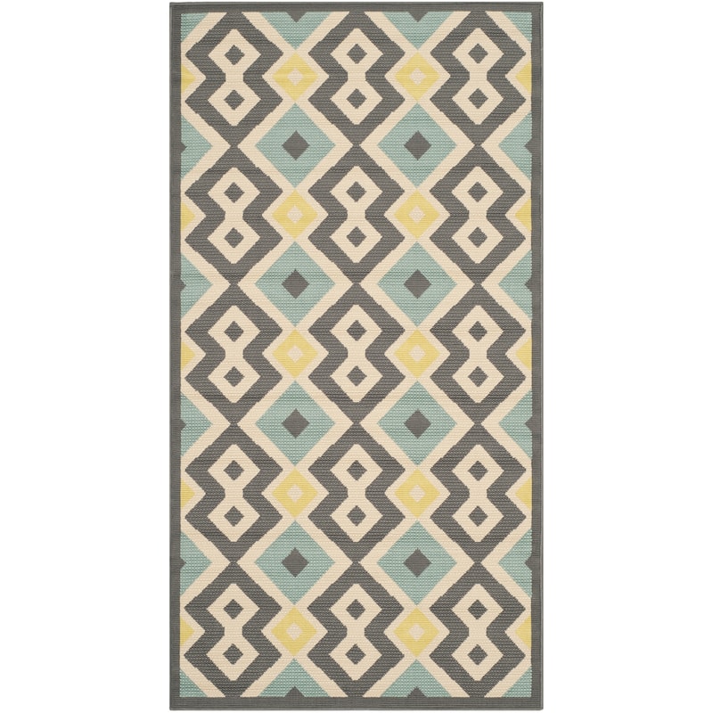 SAFAVIEH Hampton Mandi Modern Indoor/ Outdoor Waterproof Patio Backyard Rug
