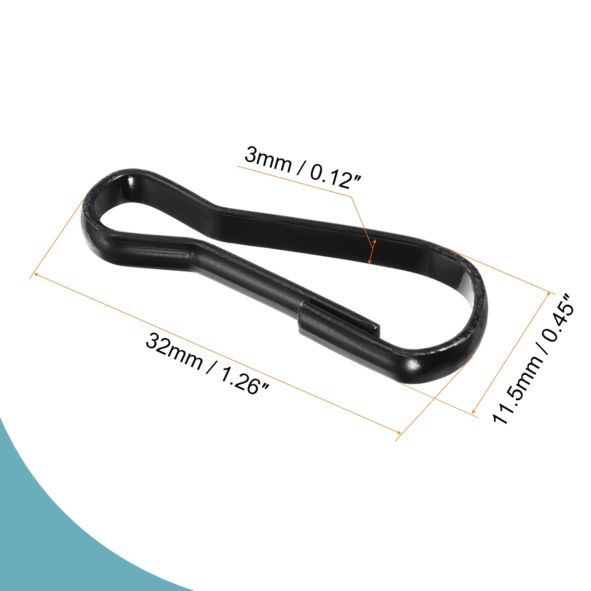 2.71/69mm Stainless Steel Carabiner Spring Snap Link Hook Clip