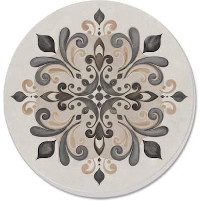 CounterArt Mandala 8 Absorbent Stone Tumbled Tile Coaster Set of 4 Made in The USA Protective Cork Backing