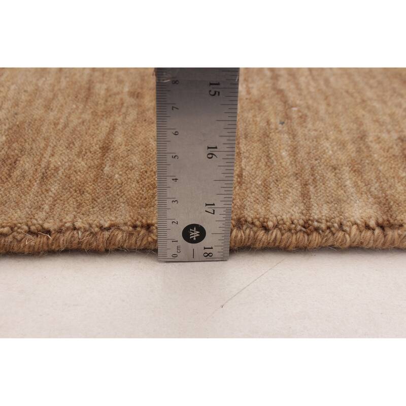 ECARPETGALLERY Hand Loomed Kashkuli Gabbeh Tan Wool Rug - 6'0 x 8'8