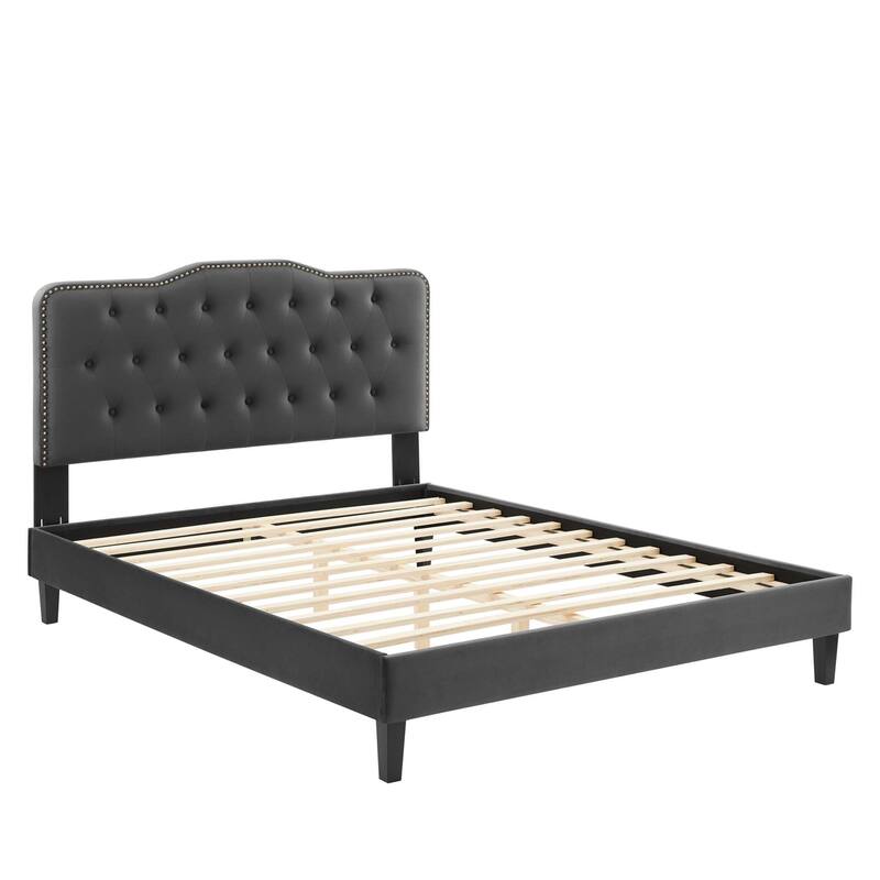 Amber Performance Velvet Twin Platform Bed