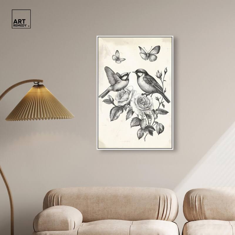Perched Pair II Canvas by Art Remedy