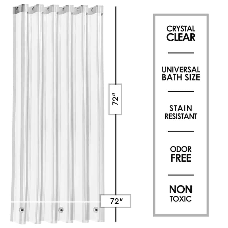Empyrean Heavy Duty 5G Thick Scum Resistant Shower Curtain Liner