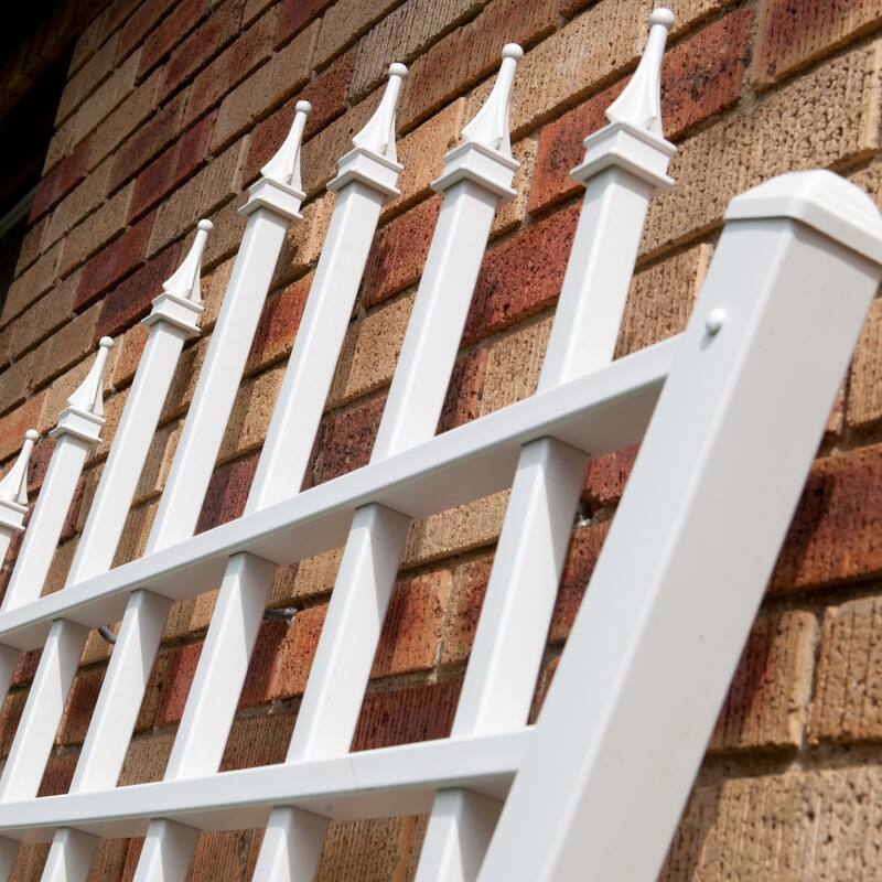 DuraTrel Estate 58" x 94" White Vinyl Fan Trellis