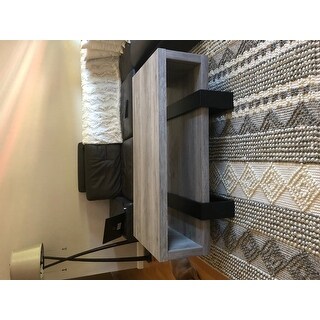 Industrial Grey Driftwood Open Coffee Table - 47.25" x 23.50" x 19.25"