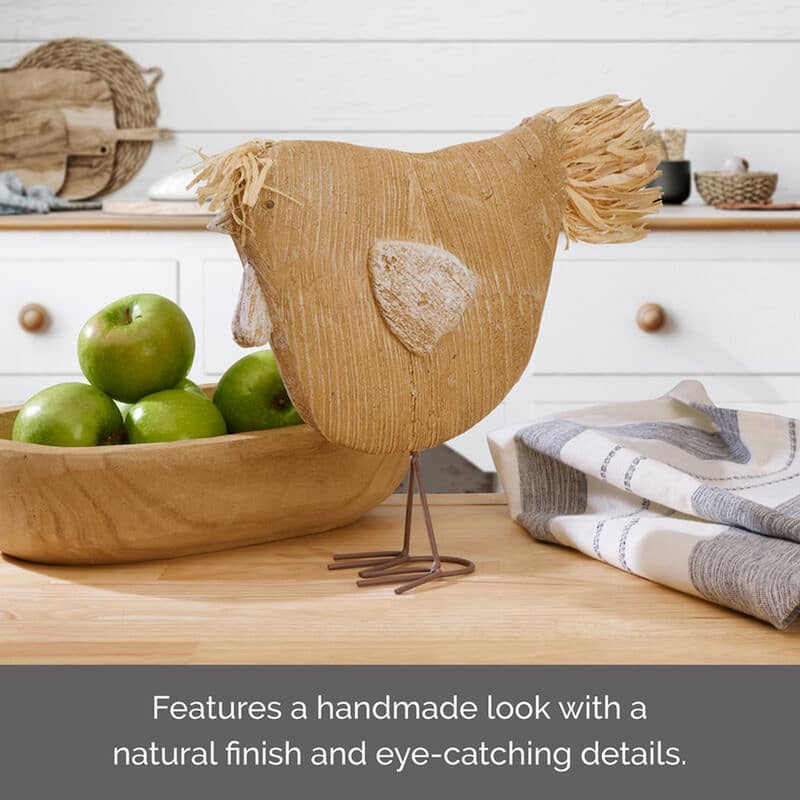 Elements Resin Chicken Tabletop Decor, 11 Inch