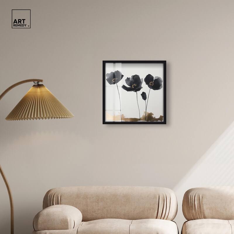 Nocturnal Flowers I Shadowbox by Art Remedy