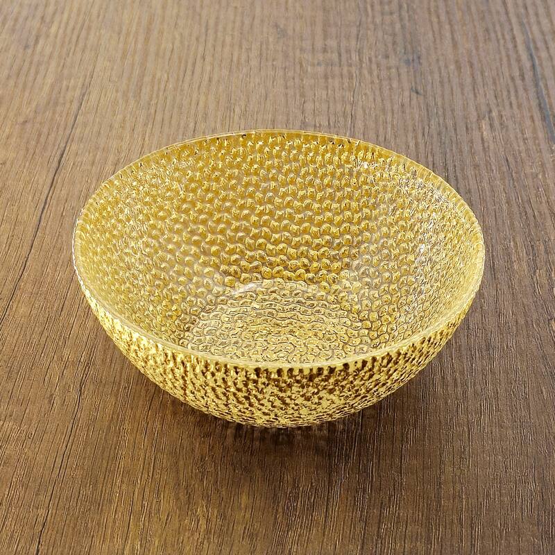 Glass Bowls with Pebble Pattern Perfect for Casual Meals or Festive Gatherings