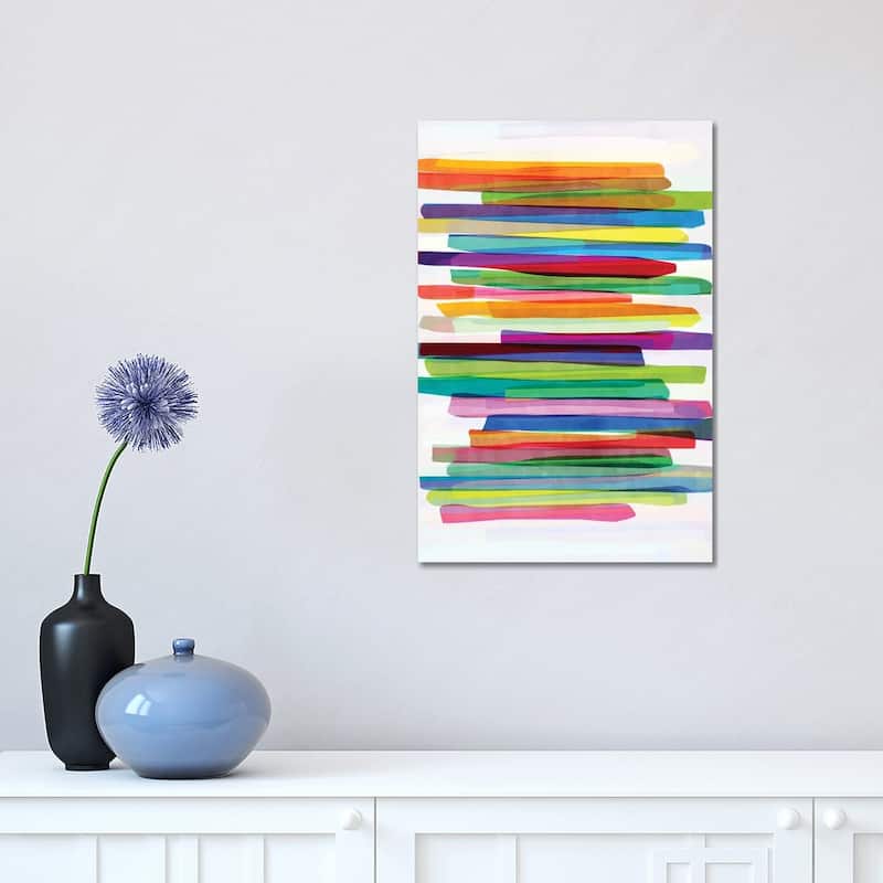 iCanvas "Colorful Stripes I" by Mareike Bohmer Canvas Print - 18x12x1.5