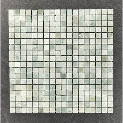Ming Green 5/8" x 5/8" Marble Mosaic Wall & Floor Tile - 1 Case (10 Sheets)