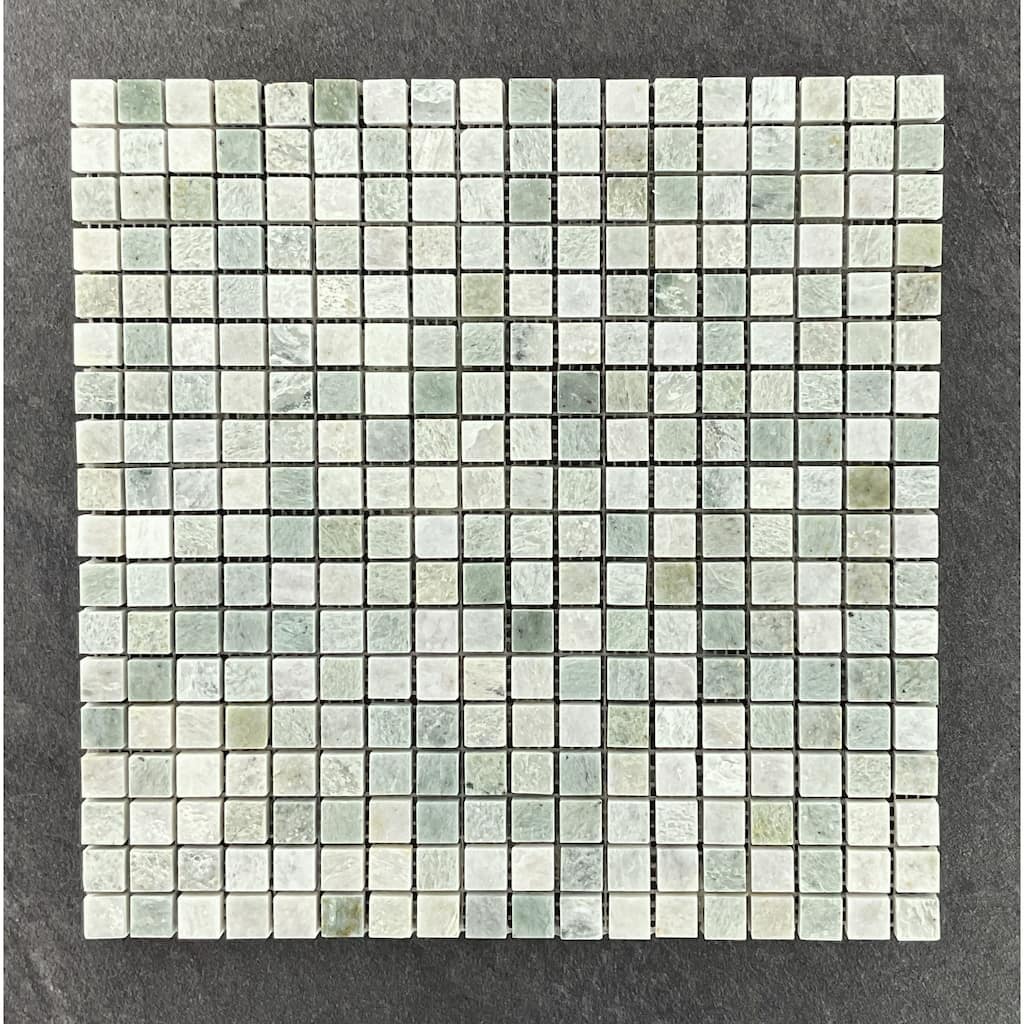 Ming Green 5/8" x 5/8" Marble Mosaic Wall & Floor Tile - 1 Case (10 Sheets)